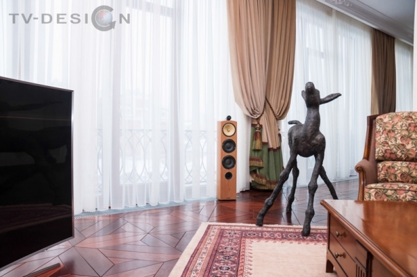 TVdesign акустика B&amp;W в гостиной (4)
