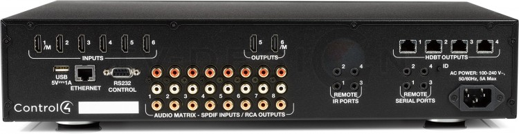 Матричный HDBaseT 6х4+2 коммутатор HDMI Control4 4K Ultra HD 6x6 AV Matrix Switch with Audio Downmixing Матричный HDBaseT 6х4+2 коммутатор HDMI Control4 4K Ultra HD 6x6 AV Matrix Switch with Audio Downmixing