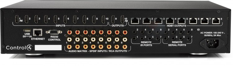 Матричный HDBaseT 10х8+2 коммутатор HDMI Control4 4K Ultra HD 10x10 AV Matrix Switch Матричный HDBaseT 10х8+2 коммутатор HDMI Control4 4K Ultra HD 10x10 AV Matrix Switch
