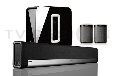 Комплект из беспроводного саундбара, сабвуфера и тыловых каналов Sonos PLAYBAR + SUB + 2х PLAY:1 Комплект из беспроводного саундбара, сабвуфера и тыловых каналов Sonos PLAYBAR + SUB + 2х PLAY:1