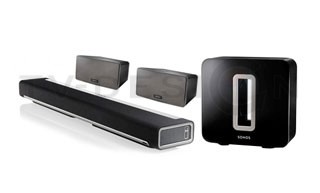 Комплект из беспроводного саундбара, сабвуфера и тыловых каналов Sonos PLAYBAR + SUB + 2х PLAY:3 Комплект из беспроводного саундбара, сабвуфера и тыловых каналов Sonos PLAYBAR + SUB + 2х PLAY:3
