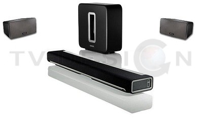 Комплект из беспроводного саундбара, сабвуфера и тыловых каналов Sonos PLAYBAR + SUB + 2х PLAY:3 Комплект из беспроводного саундбара, сабвуфера и тыловых каналов Sonos PLAYBAR + SUB + 2х PLAY:3